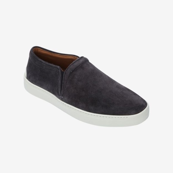 Rag & Bone Kent Italian calf suede slip on sneakers size 10 charcoal gray - Picture 1 of 11